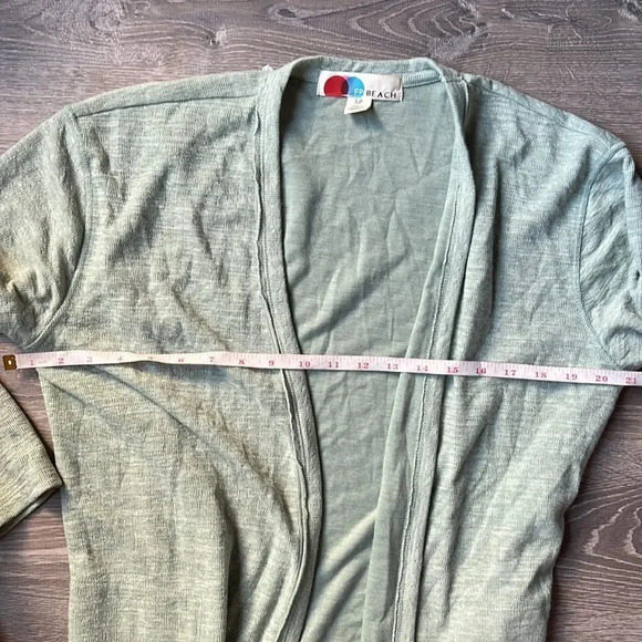 FREE PEOPLE Beach Bicoastal Seaglass Green Comfy Cardigan Duster - Picture 11 of 12